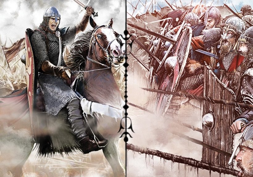 1066, Tears To Many Mothers: grafica di alcune carte Grafica delle carte Norman Cavalry and Saxon Shieldwall del gioco 1066, Tears to Many Mothers