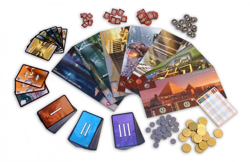 7 Wonders: panoramica componenti Panoramica componenti di 7 Wonders