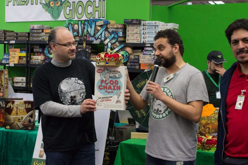 Premiazione Food Chain Magnate, vincitore Goblin Magnifico 2016