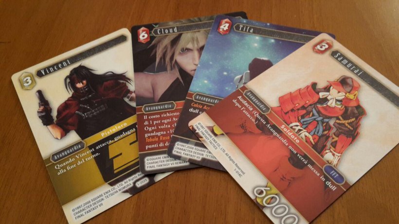 Carte del gioco di carte collezionabili di Final Fantasy