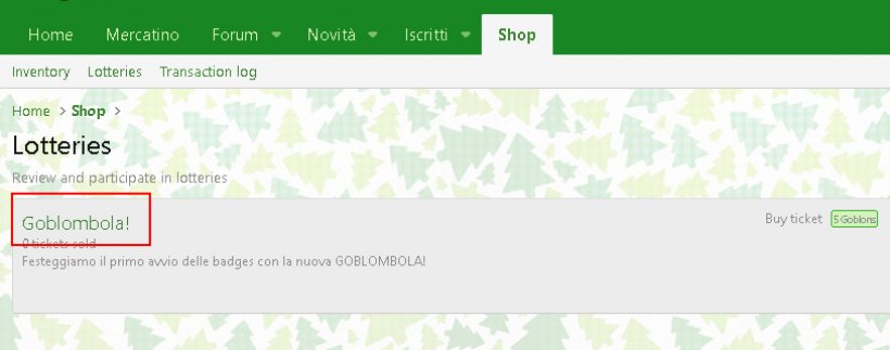 ...poi si seleziona la "Goblombola"...