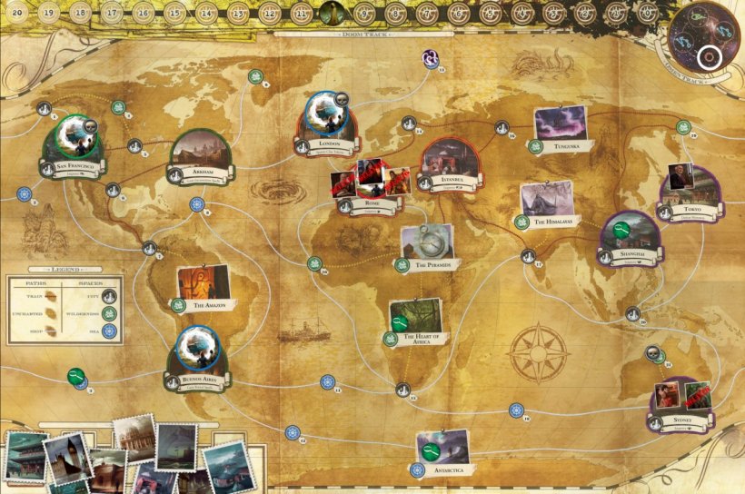 Plancia del gioco da tavolo Eldritch Horror