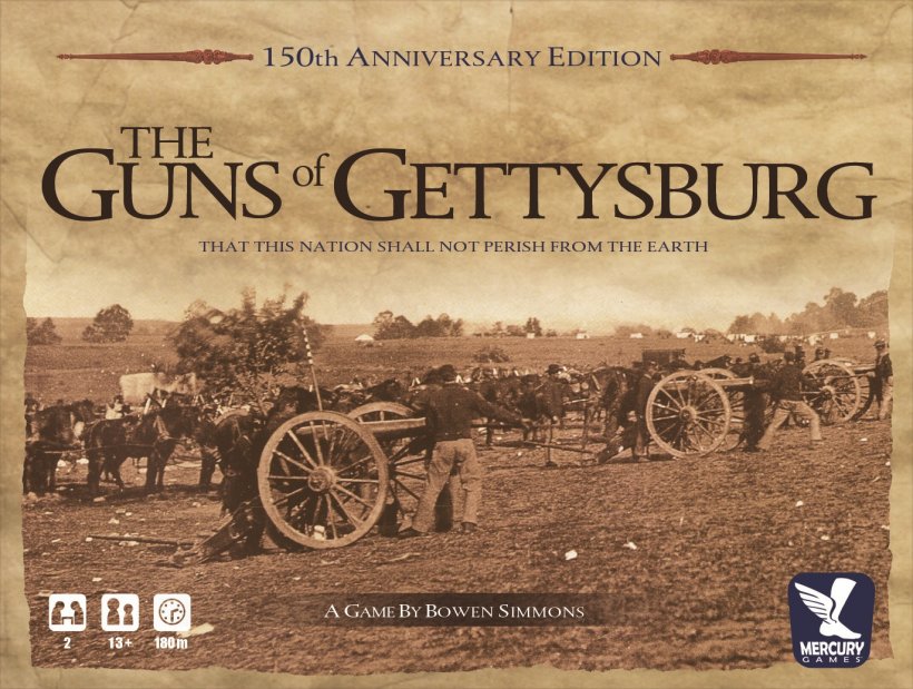 Copertina del gioco The Guns of Gettysburg, di Bowen Simmons