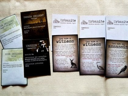 Dettaglio carte evento e carte personaggio