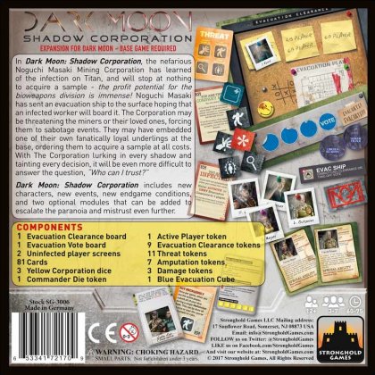 Dark Moon: Shadow Corporation: retro della scatola Dark Moon: Shadow Corporation: retro della scatola