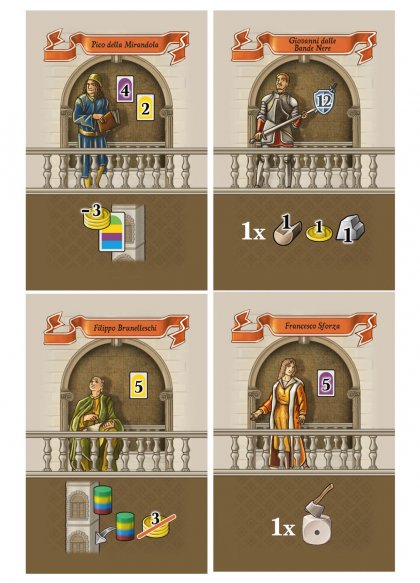 Personaggi Personaggi del gioco in scatola Lorenzo il Magnifico