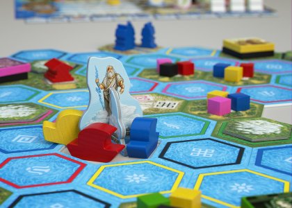 Tabellone con Zeus del gioco di Stefan Feld L'oracolo di Delphi