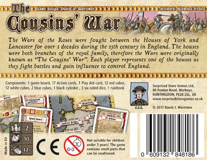 The Cousins' War: retro della scatola