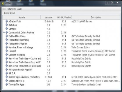 Vassal: alcuni giochi