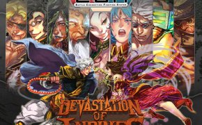 Copertina di BattleCON: Devastation of Indines, gioco di carte di combattimento 