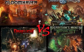 Nuovi Dungeon Crawler per esperti: Gloomhaven vs Perdition's Mouth vs Sword & Sorcery vs Darklight