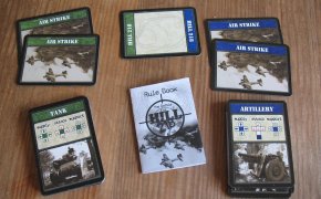 Componenti del gioco The Battle for Hill 218: carte e regolamento