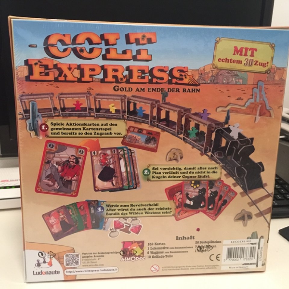 Retro della confezione di Colt Express