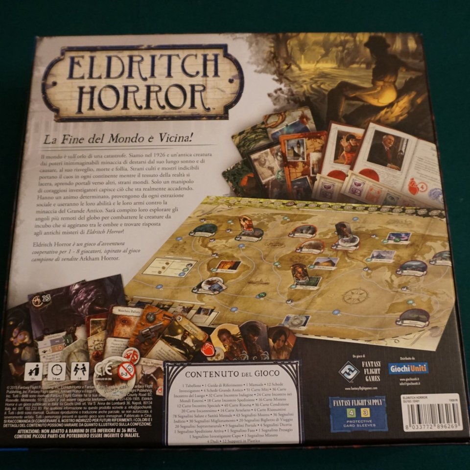 Eldritch Horror retro scatola